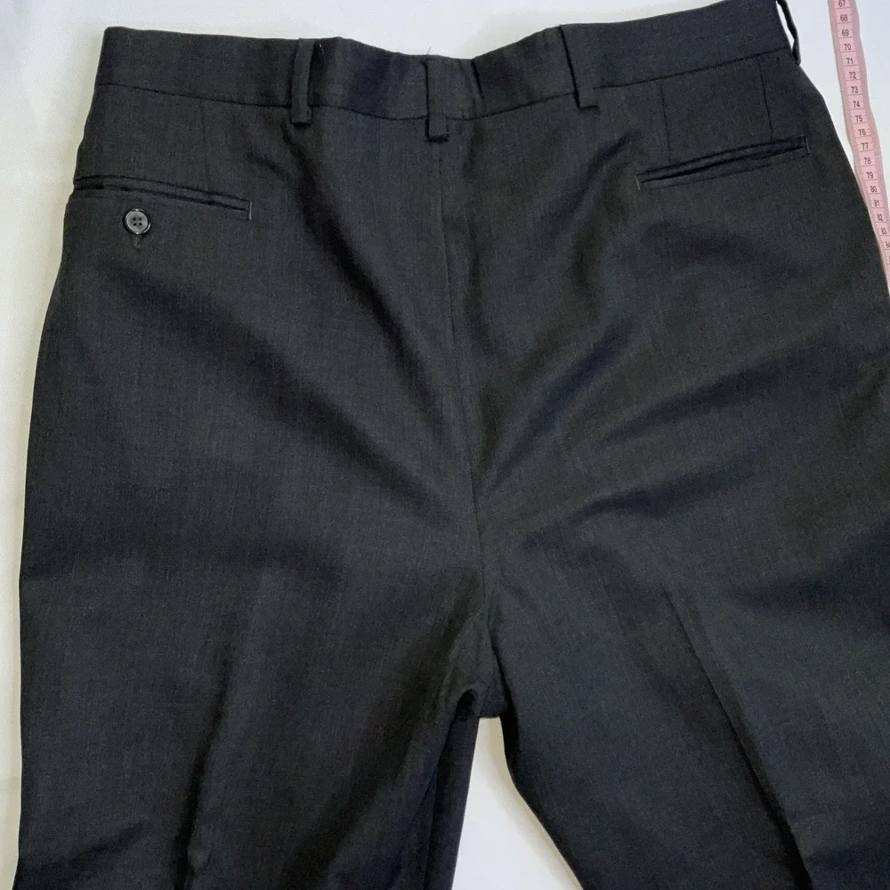 Men's 100% Wool Suit Savile Row Macys‎ Jacket 42 Long Waist 36 X29 Gray